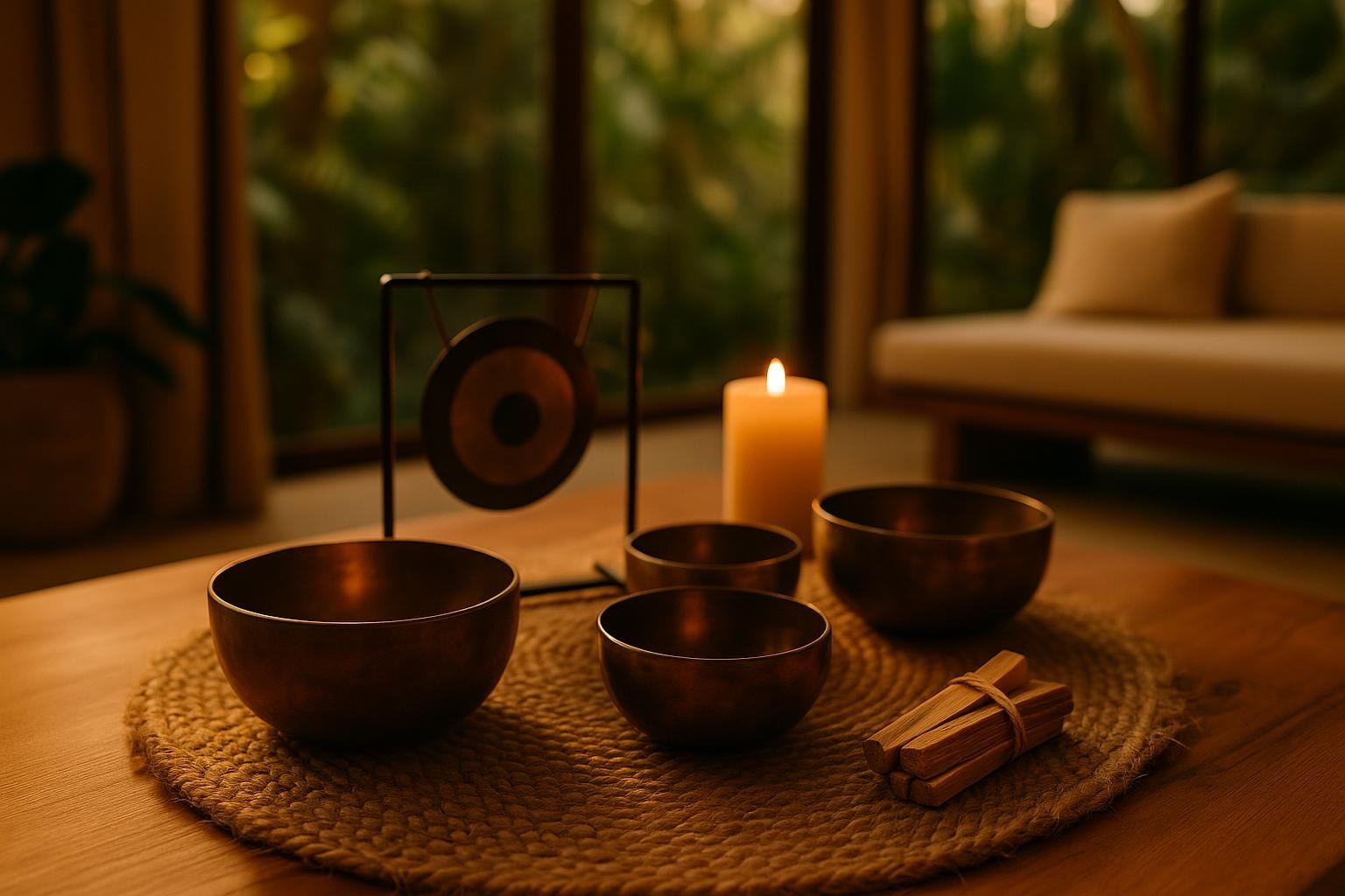 An afternoon sound bath — singing bowls and gong, and an hour with nothing to measure or optimise.