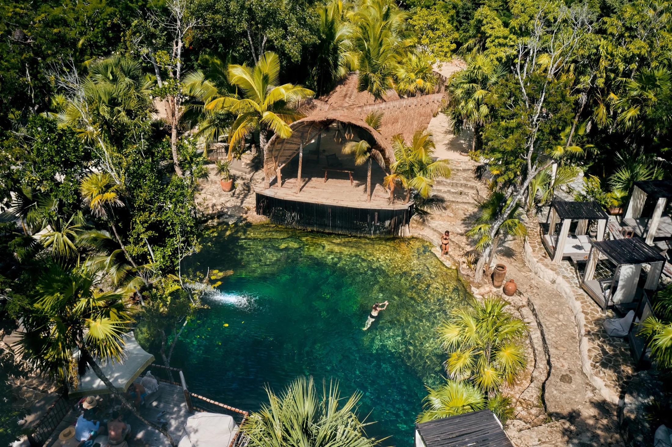 A private cenote afternoon &mdash; the calm heart of the day.