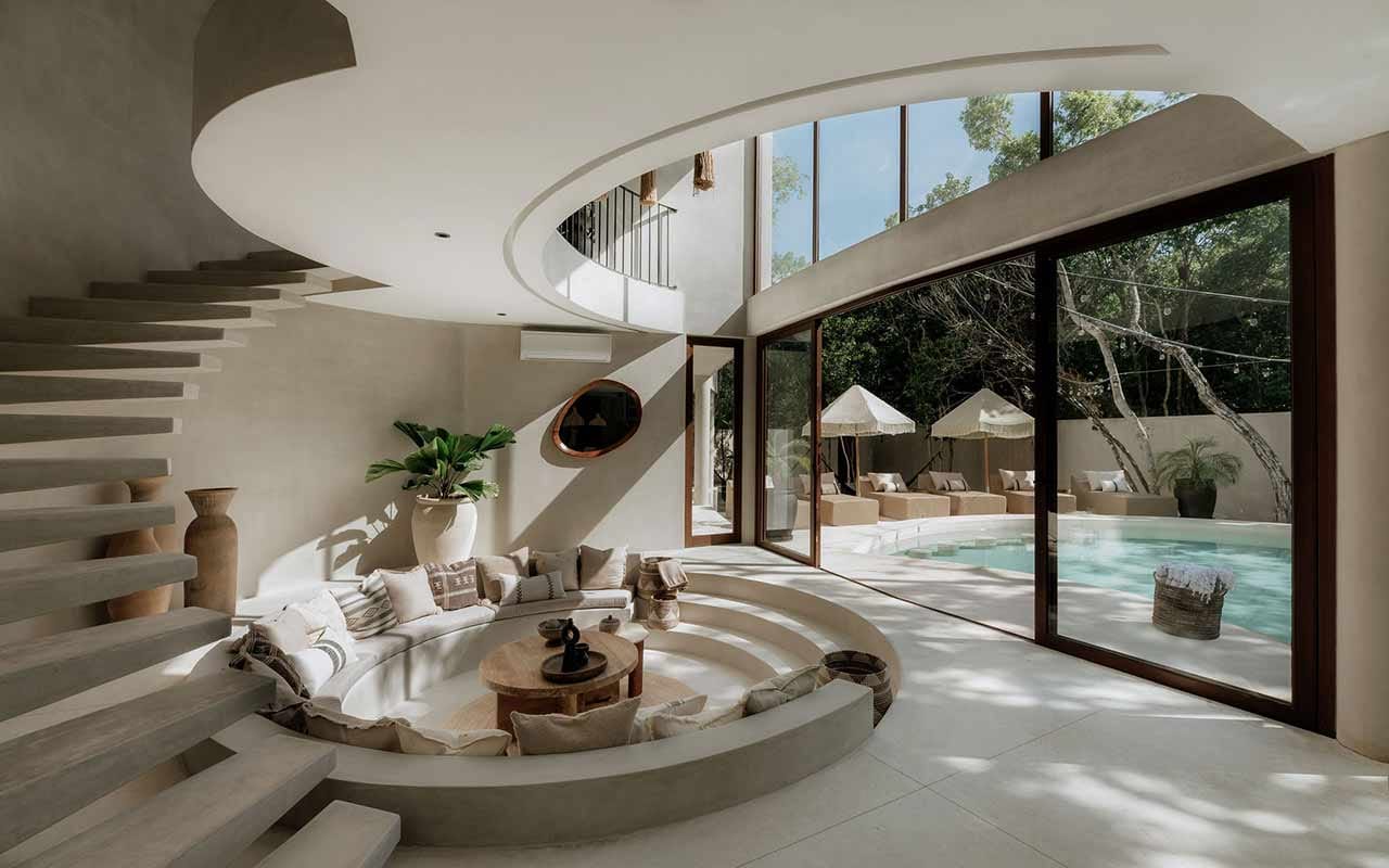 Caan Estate &mdash; a 30-guest jungle estate, the kind of home a big group settles into for a week.